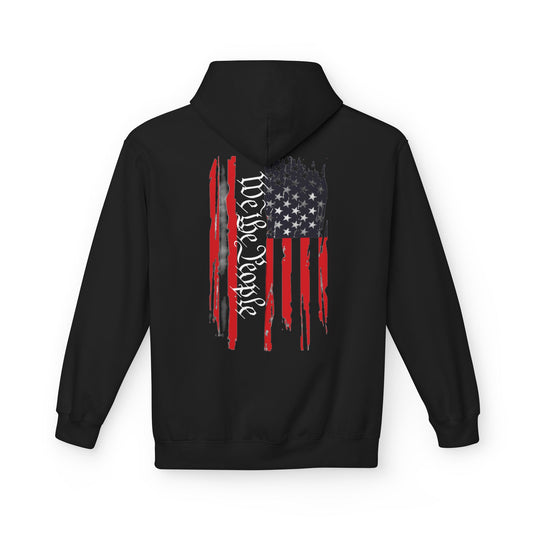 We The People 1776 Distressed American Flag Softstyle Fleece Hoodie