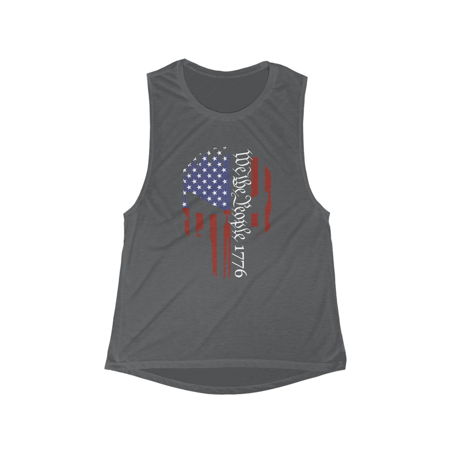 Punisher- We The People 1776 Women's Flowy Scoop Muscle Tank