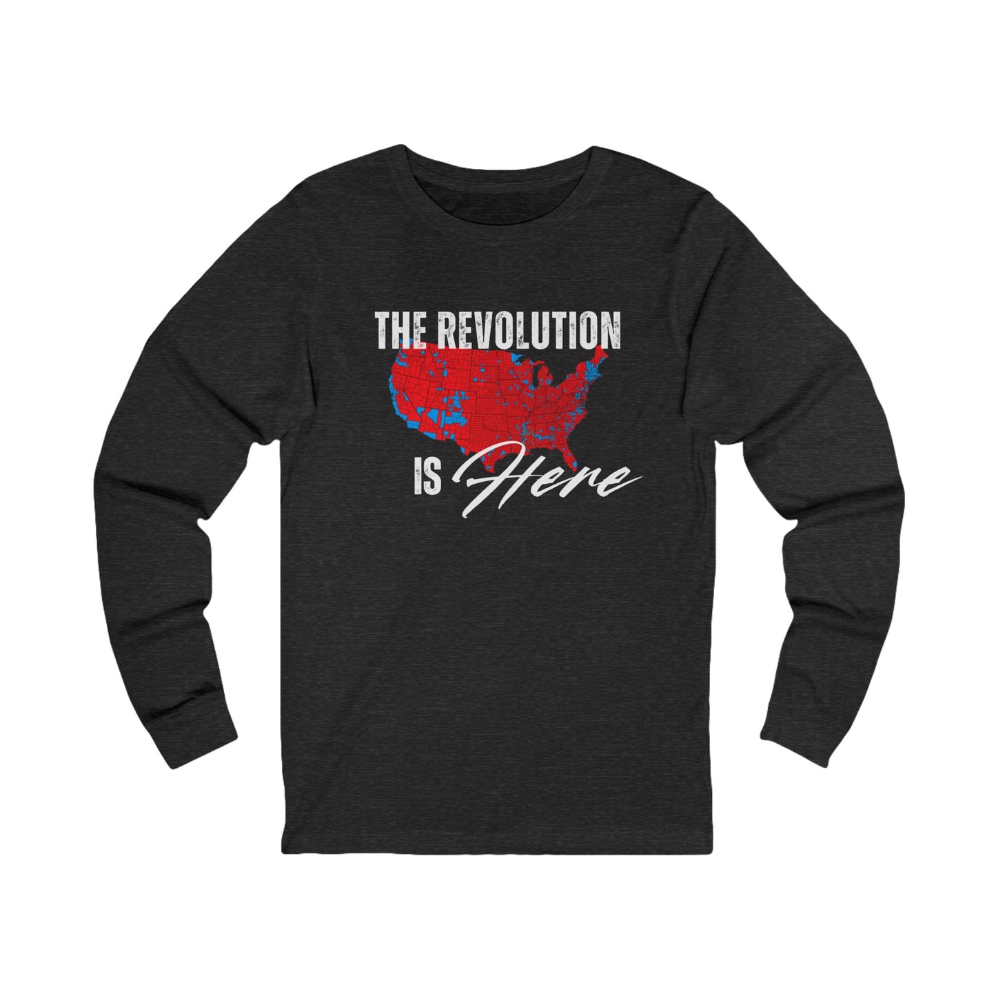 The Revolution Is Here, 2024 Election Map Unisex Jersey Long Sleeve Tee