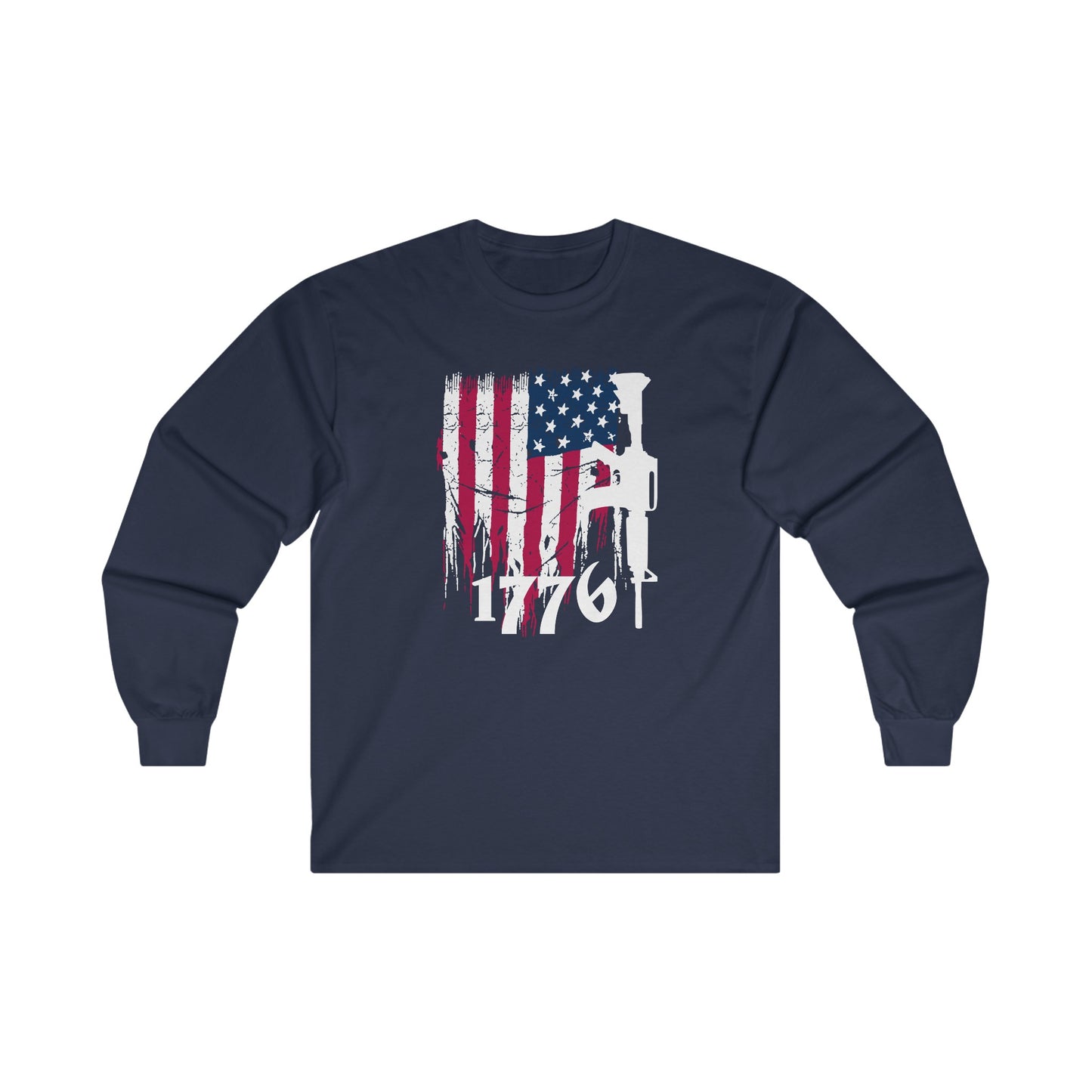 1776 US Flag Unisex Ultra Cotton Long Sleeve Tee