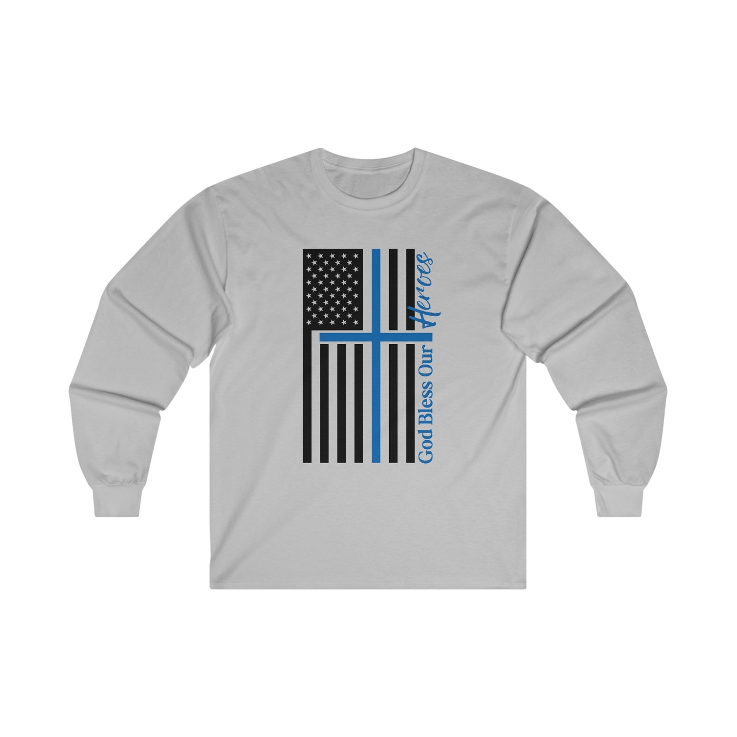 God Bless Our Police Heroes Unisex Ultra Cotton Long Sleeve Tee