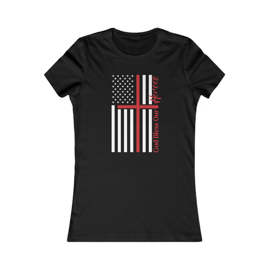 God Bless Our Firefighter Heroes Women's Favorite Tee