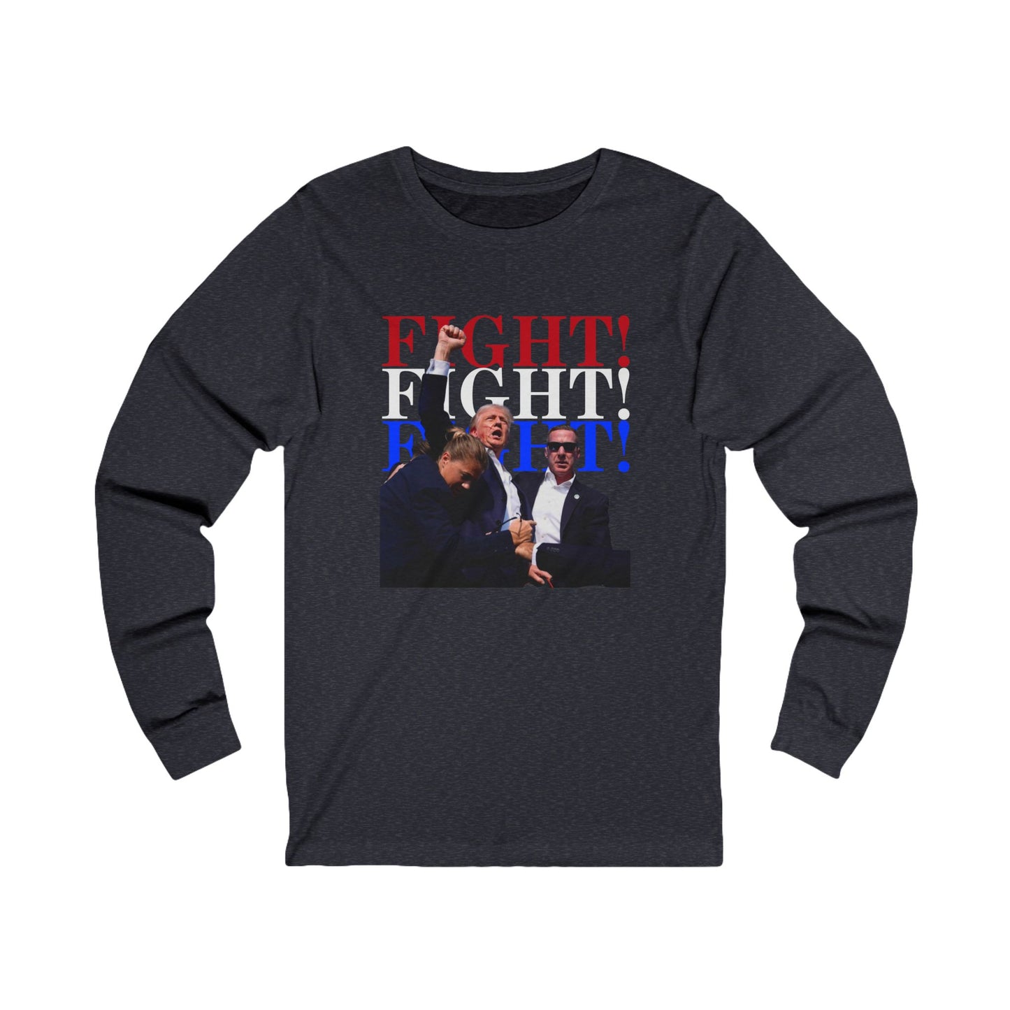 Iconic Trump Fight! Fight! Fight! Unisex Jersey Long Sleeve Tee