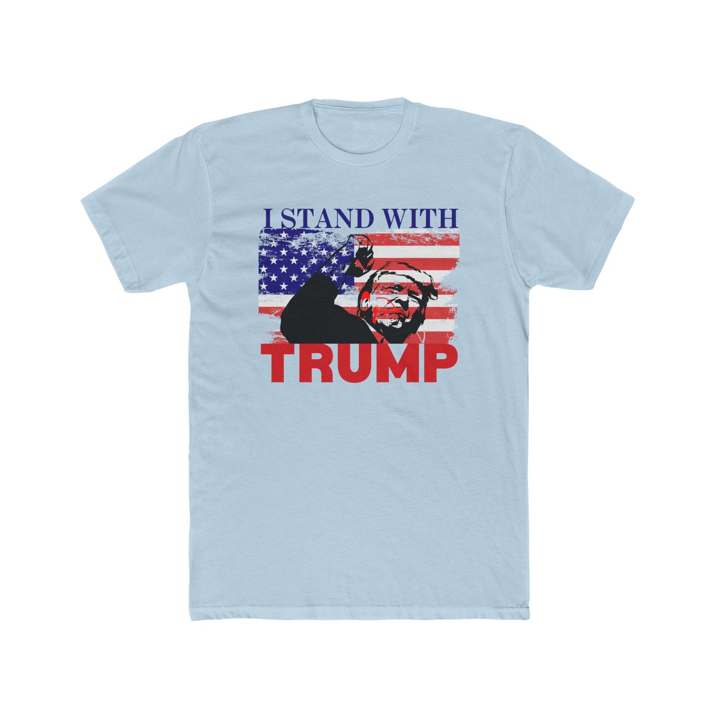 I Stand With TRUMP Cotton Crew Tee