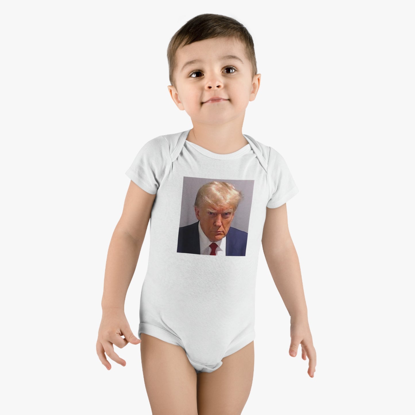 Trump Mugshot Baby Short Sleeve Onesie®