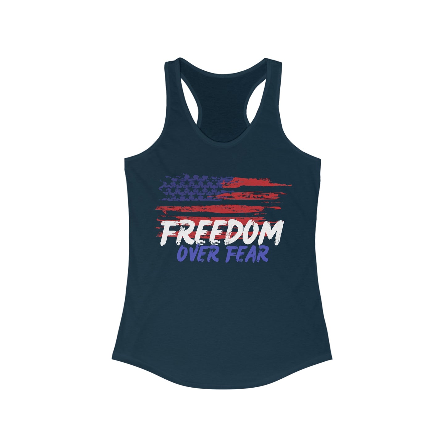 Freedom Over Fear Women's Ideal Racerback Tank