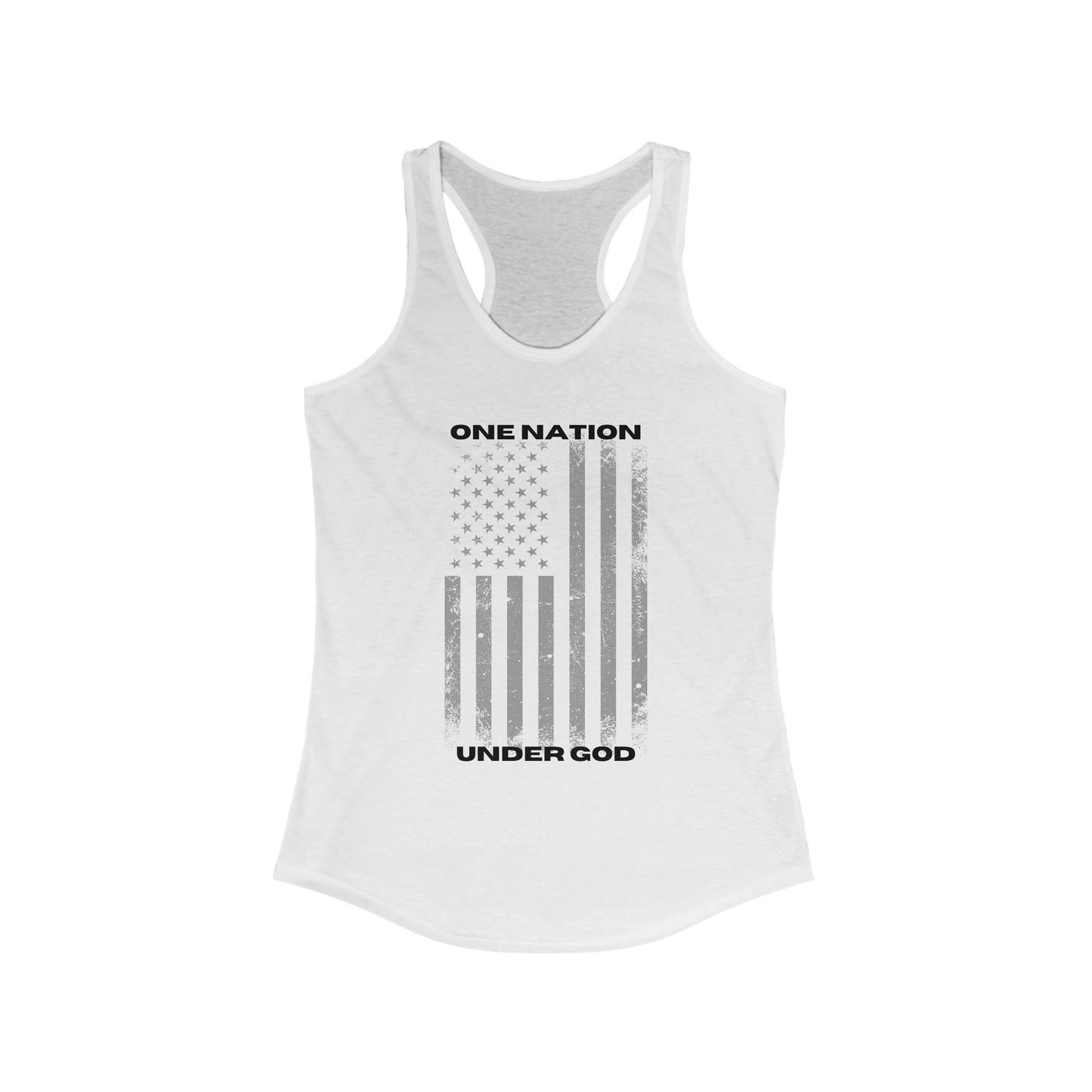 One Nation, Under God Women's Ideal Racerback Tank