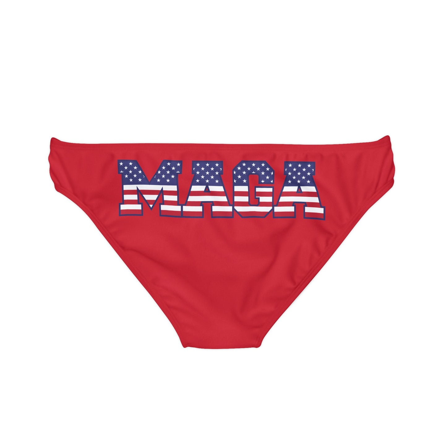 MAGA Red Loop Tie Side Bikini Bottom