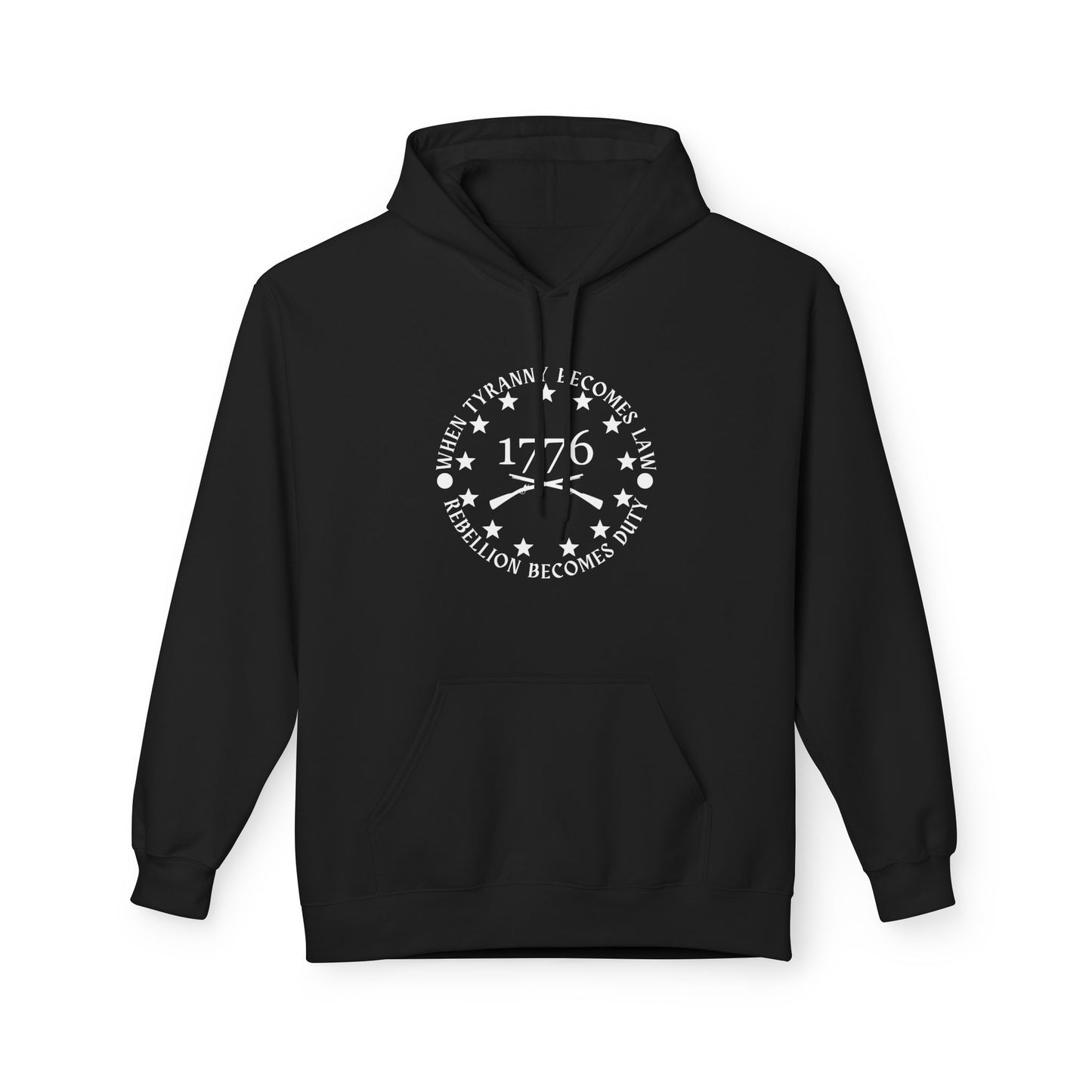 When Tyranny Becomes Law, Rebellion Becomes Duty Softstyle Fleece Hoodie