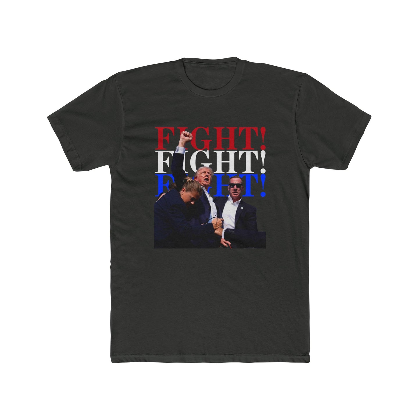 Iconic Trump Fight! Fight! Fight! Cotton Crew Tee