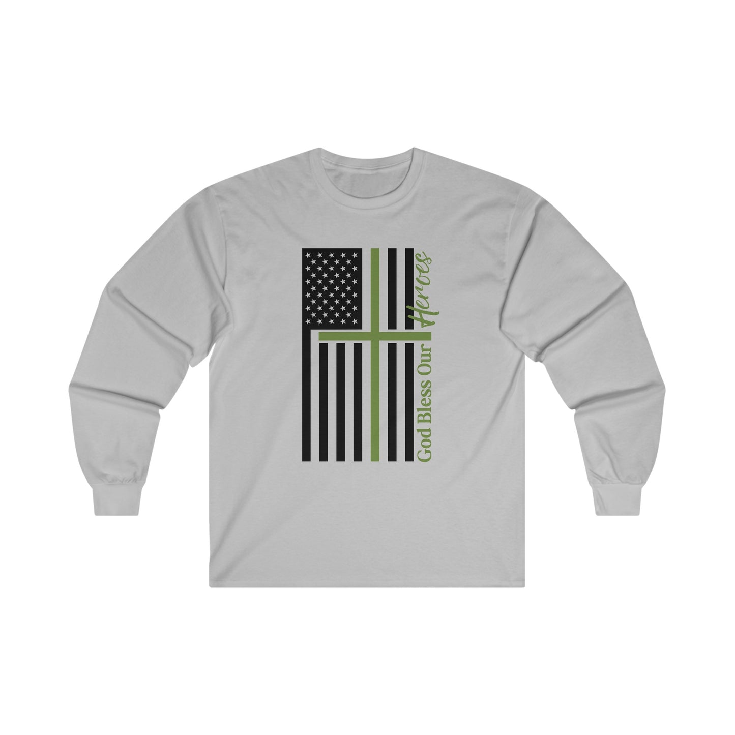 God Bless Our Military Heroes Unisex Ultra Cotton Long Sleeve Tee