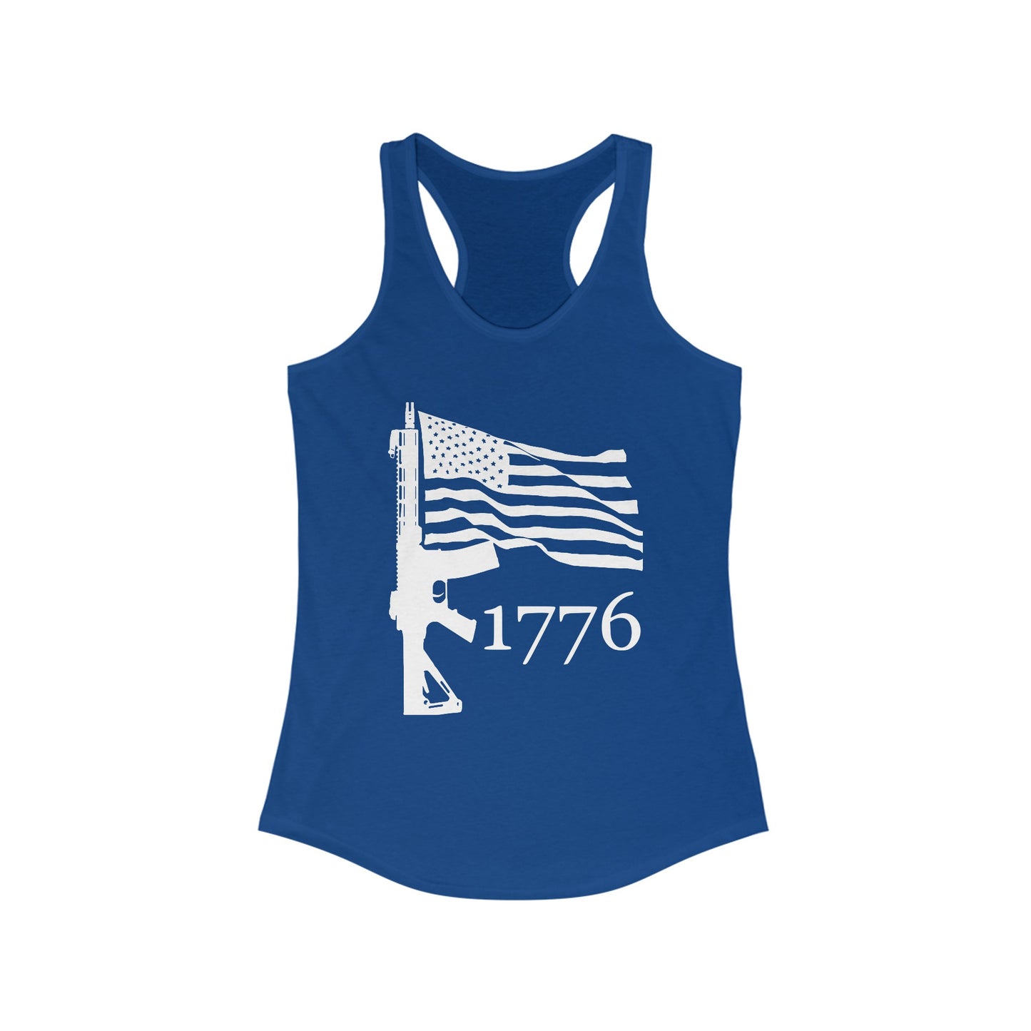 US Flag-Rifle-1776 Women's Ideal Racerback Tank