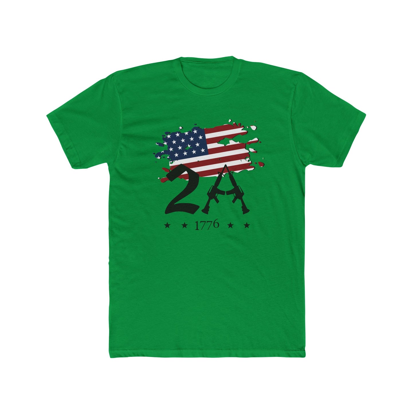 2A 2nd Amendment 1776 Cotton Crew Tee