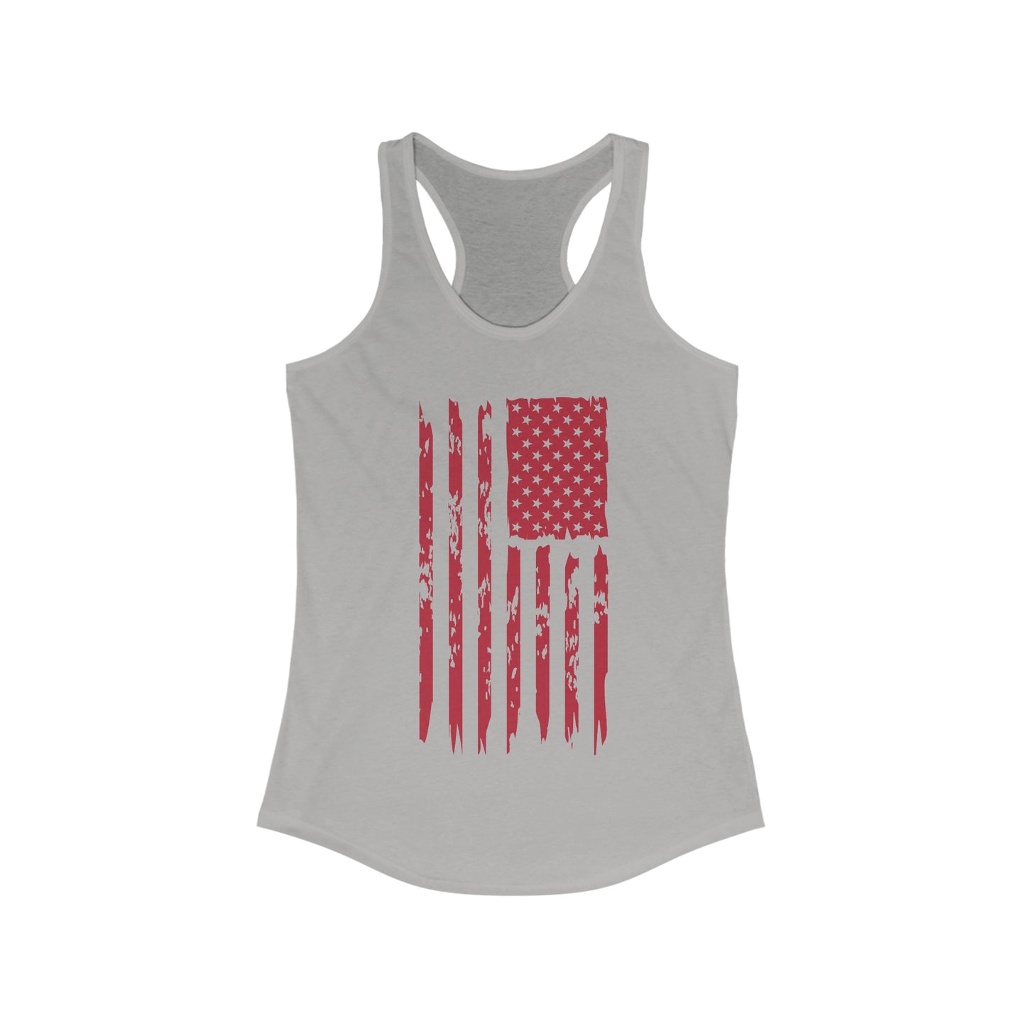 US Flag- Red Women's Ideal Racerback Tank