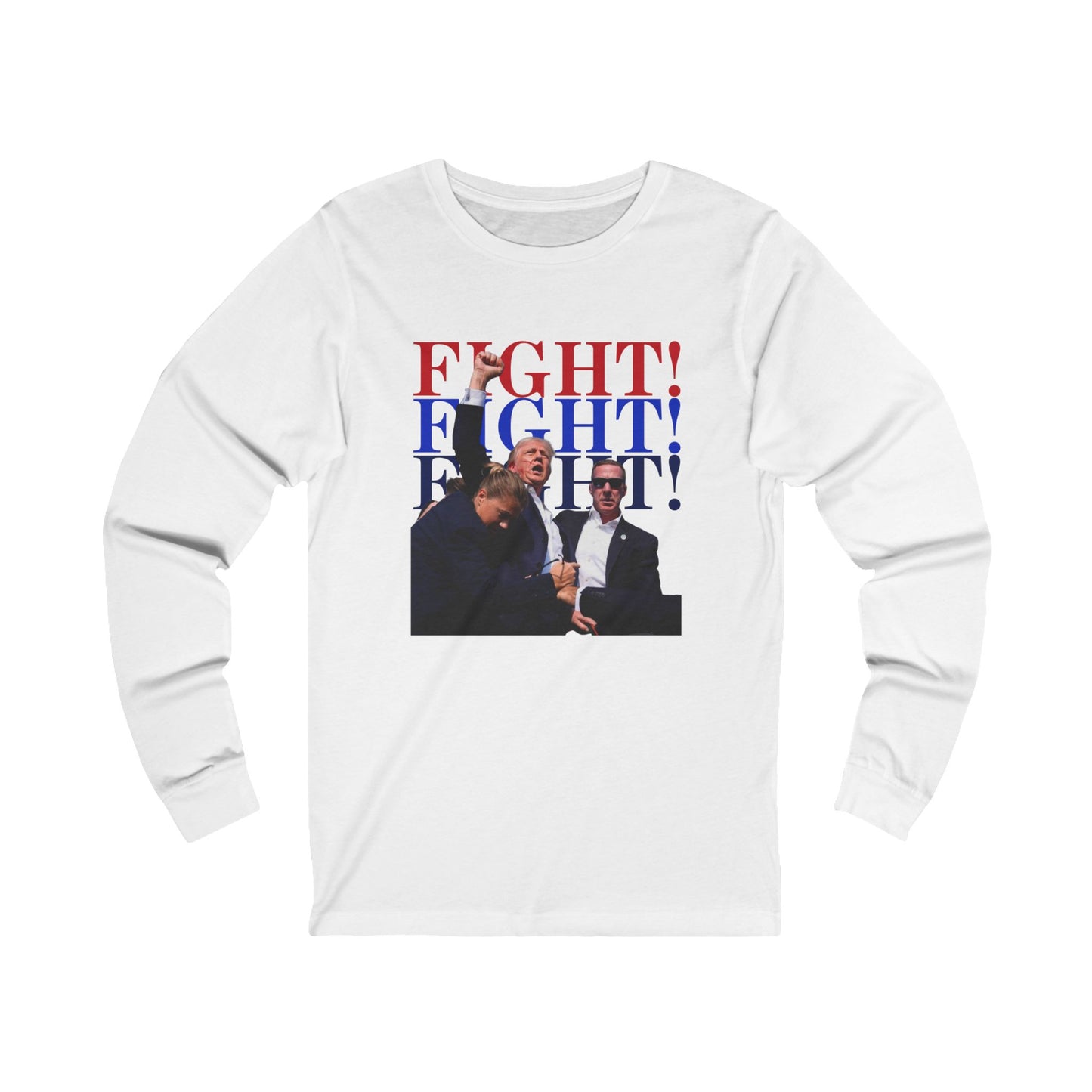 Iconic Trump Fight! Fight! Fight! Unisex Jersey Long Sleeve Tee