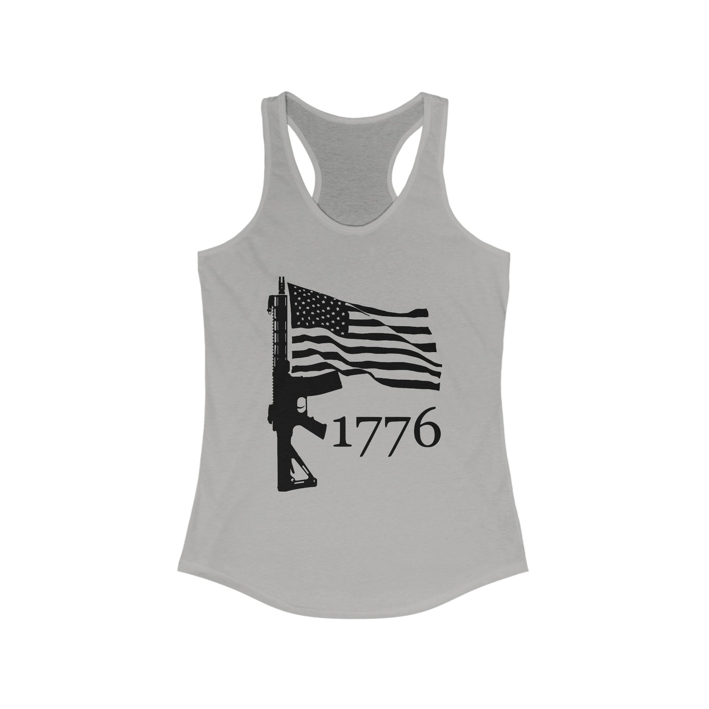 US Flag-Rifle-1776 Women's Ideal Racerback Tank