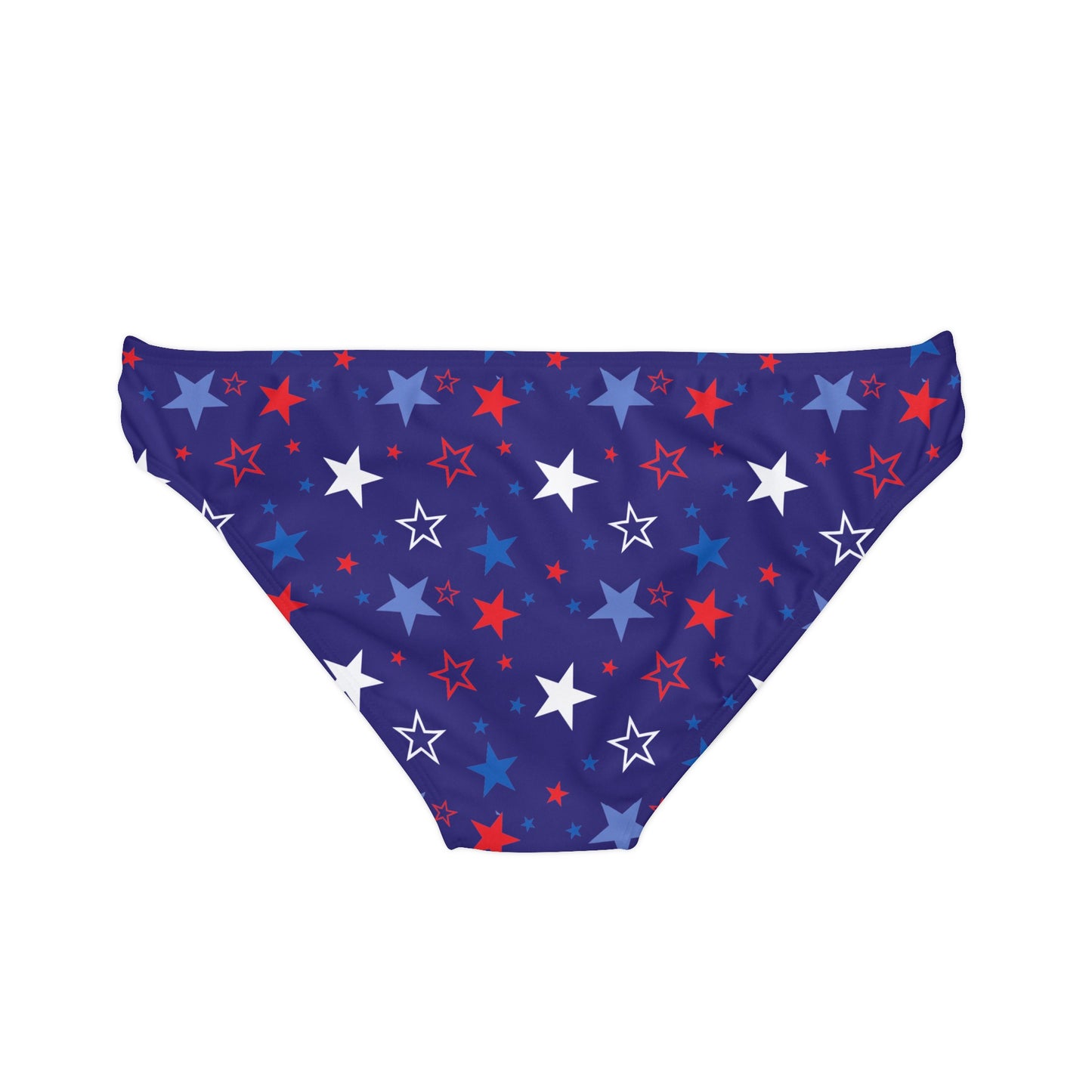 Patriotic Stars- Blue Loop Tie Side Bikini Bottom