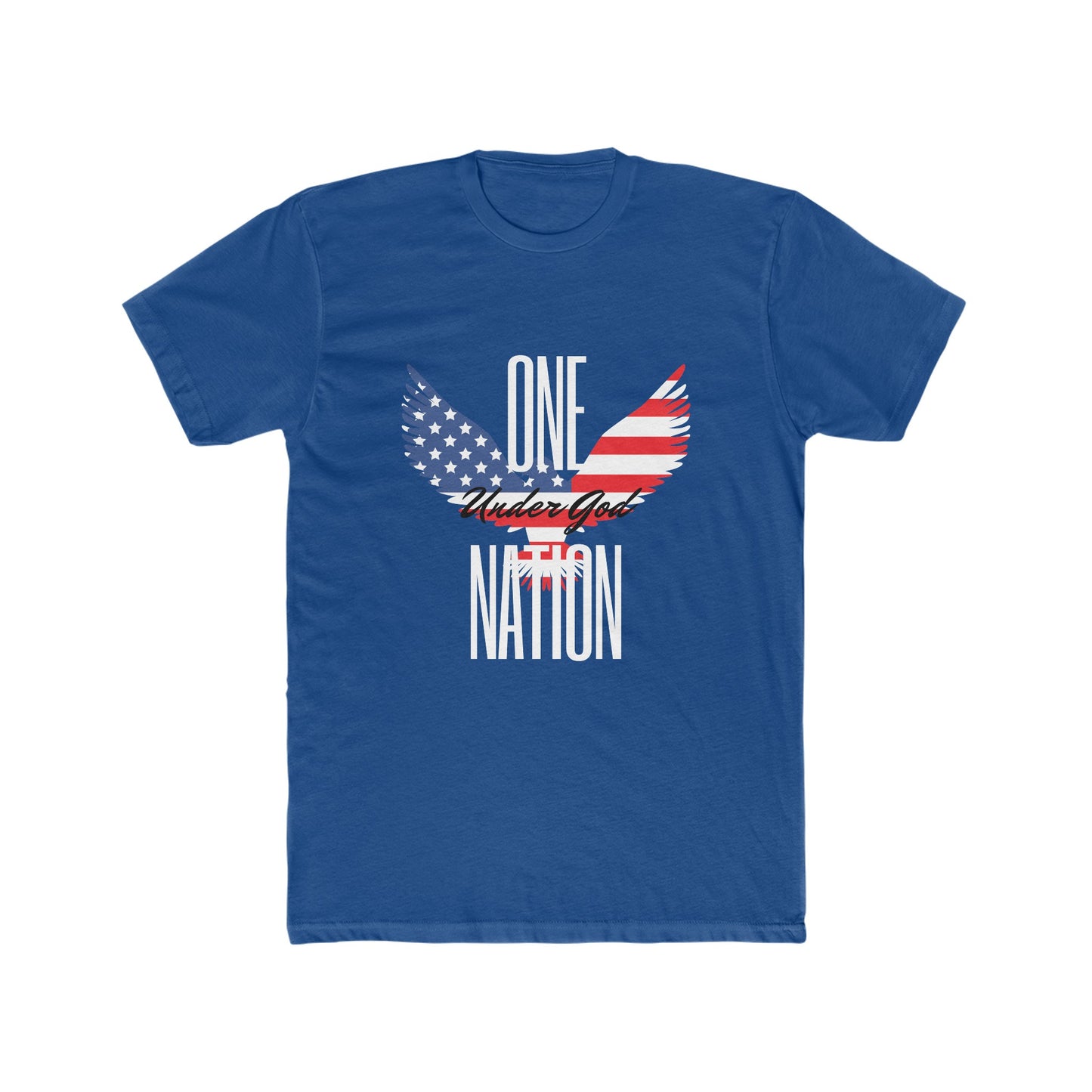 One Nation- Eagle, Cotton Crew Tee