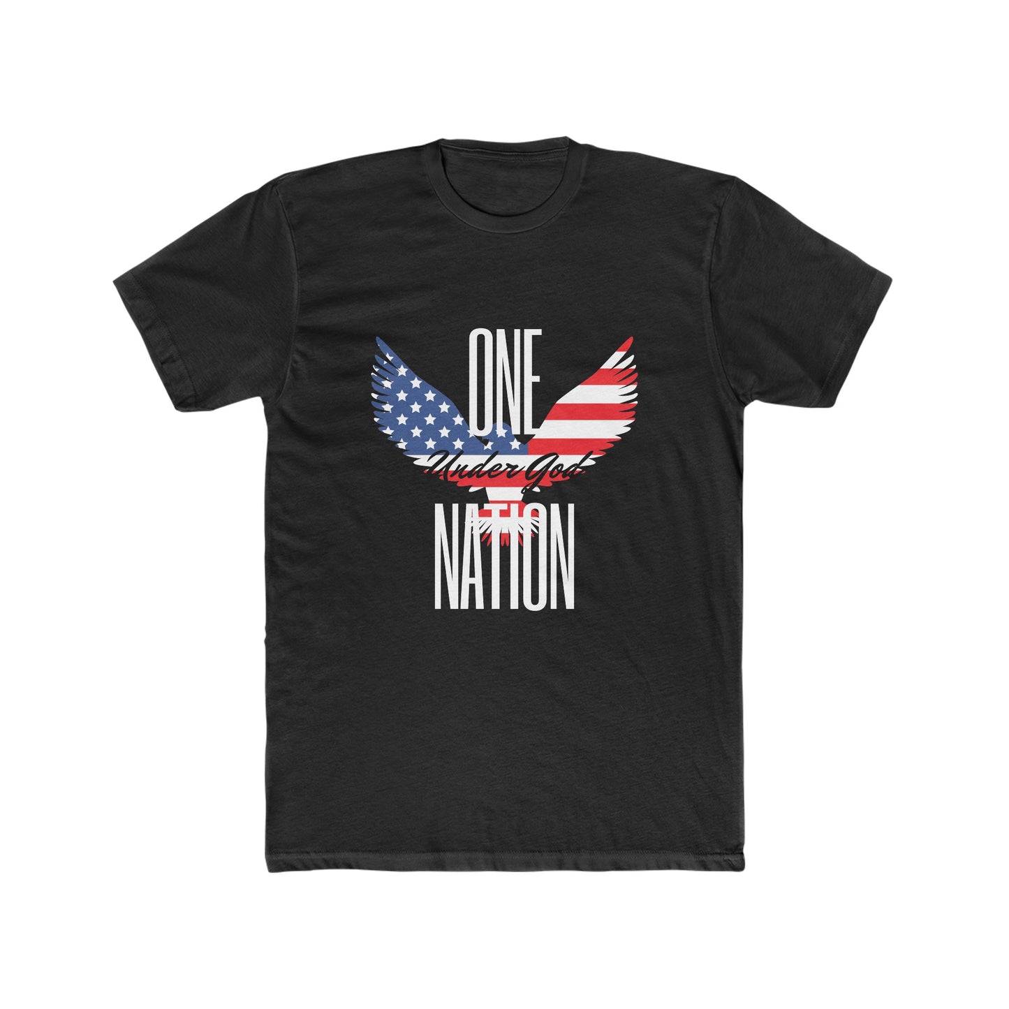 One Nation- Eagle, Cotton Crew Tee