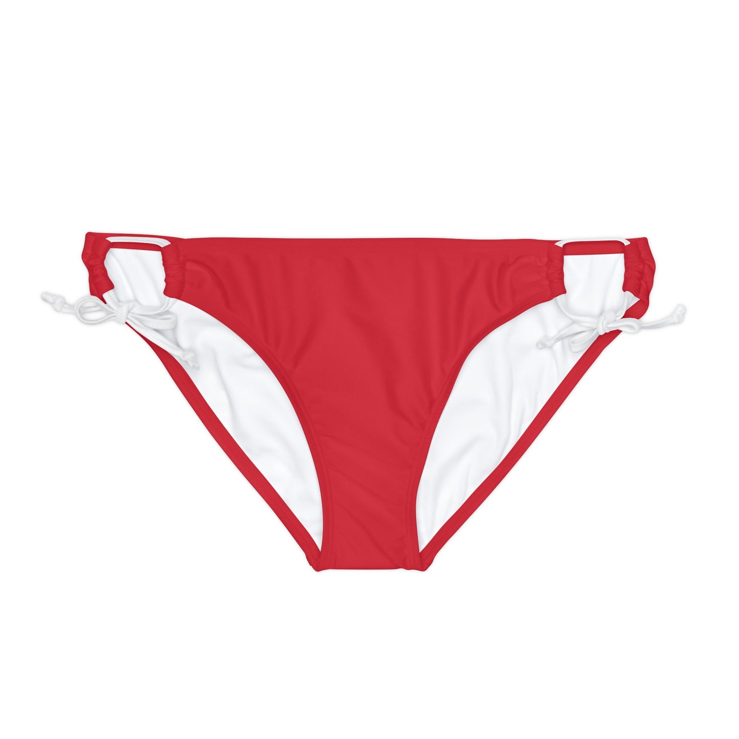 Red 1776 Loop Tie Side Bikini Bottom