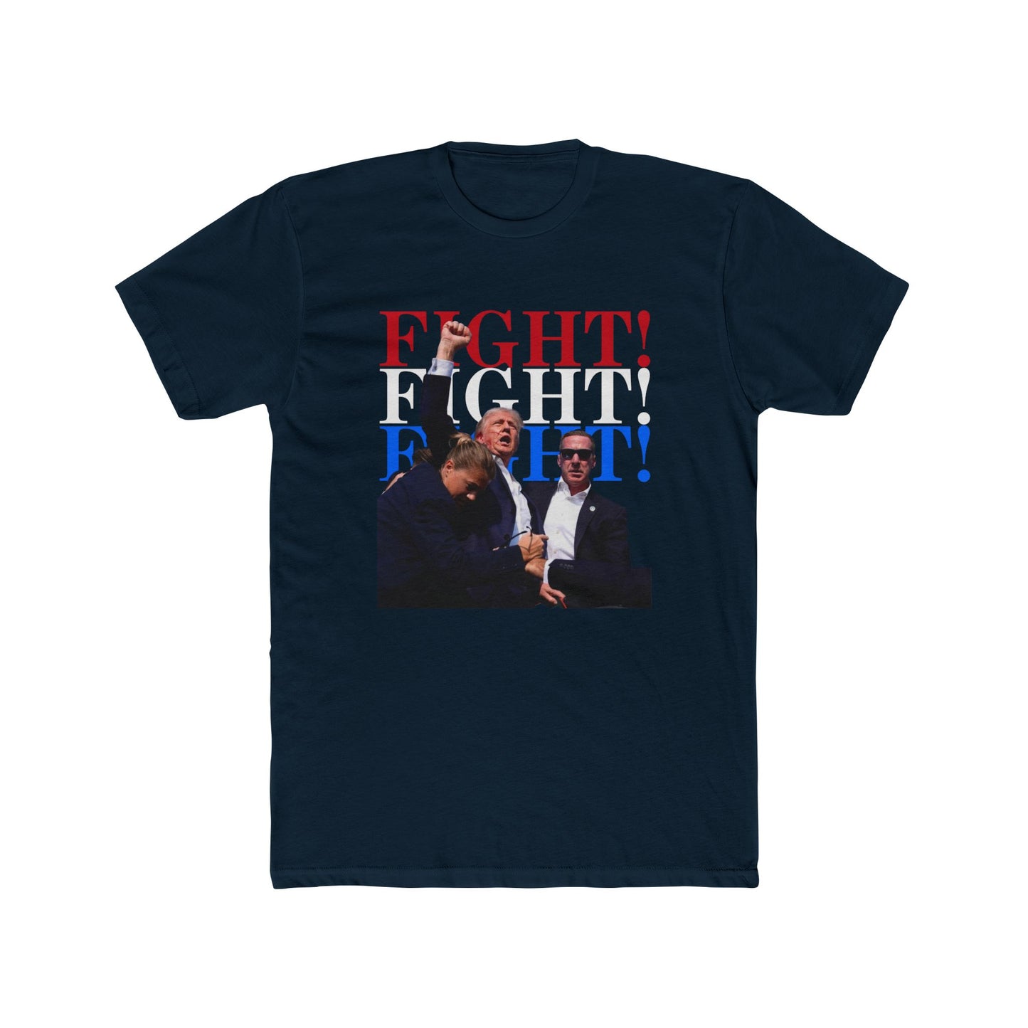 Iconic Trump Fight! Fight! Fight! Cotton Crew Tee