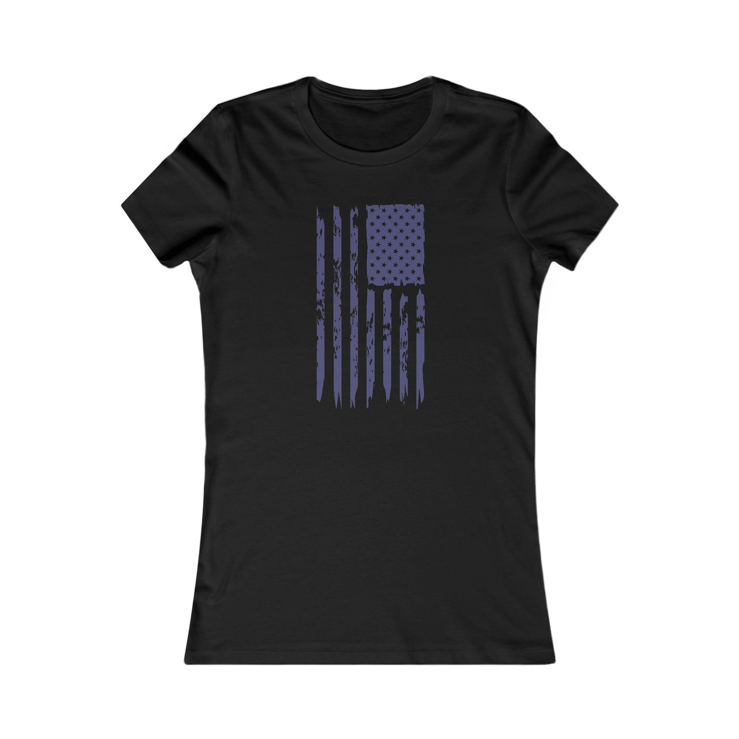 US Flag- Navy Blue Women's Favorite Tee