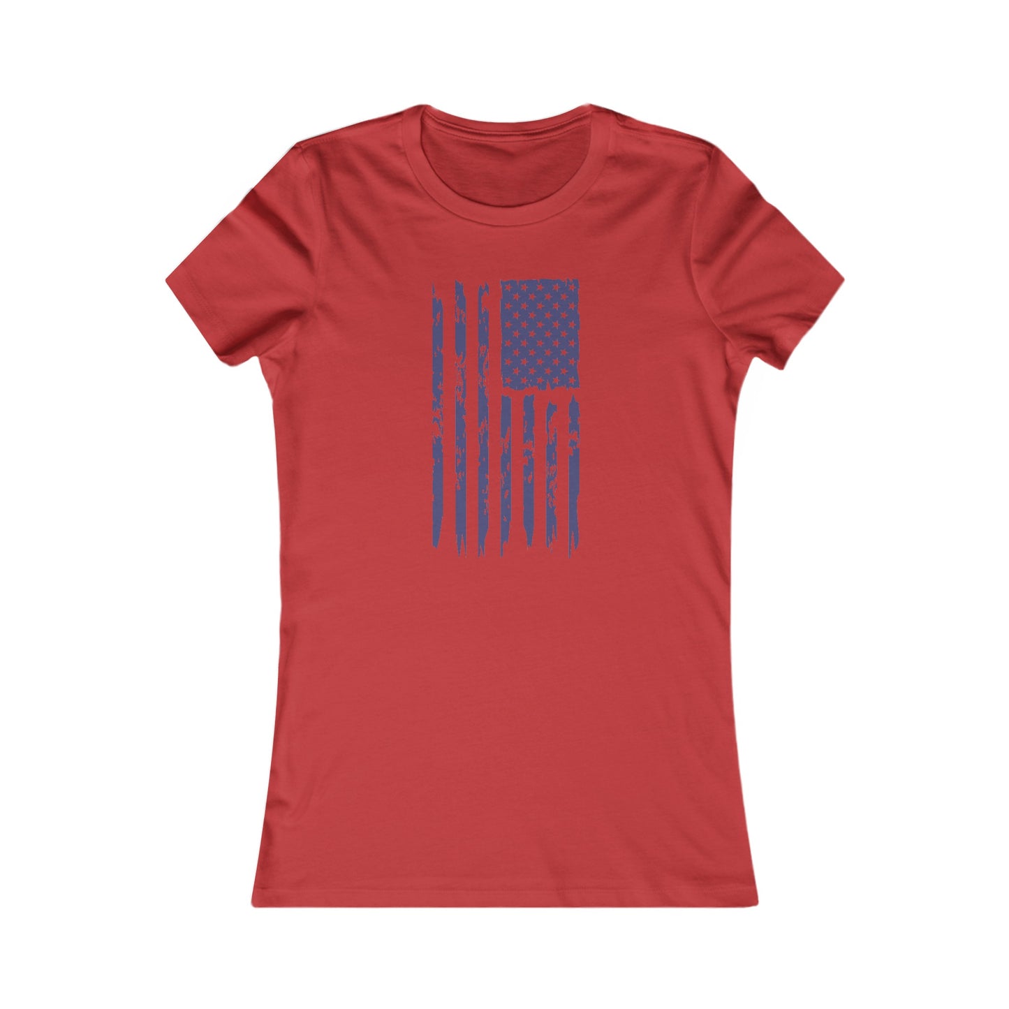 US Flag- Navy Blue Women's Favorite Tee