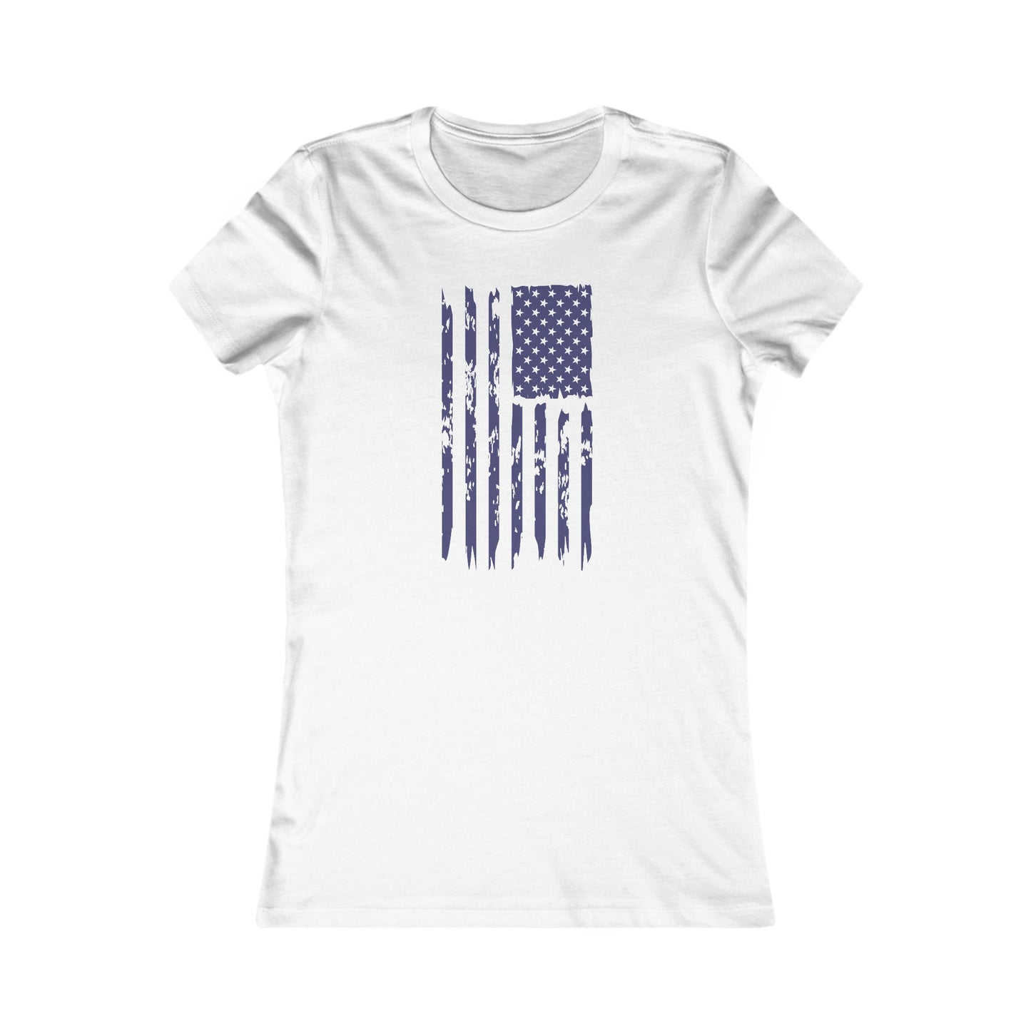 US Flag- Navy Blue Women's Favorite Tee