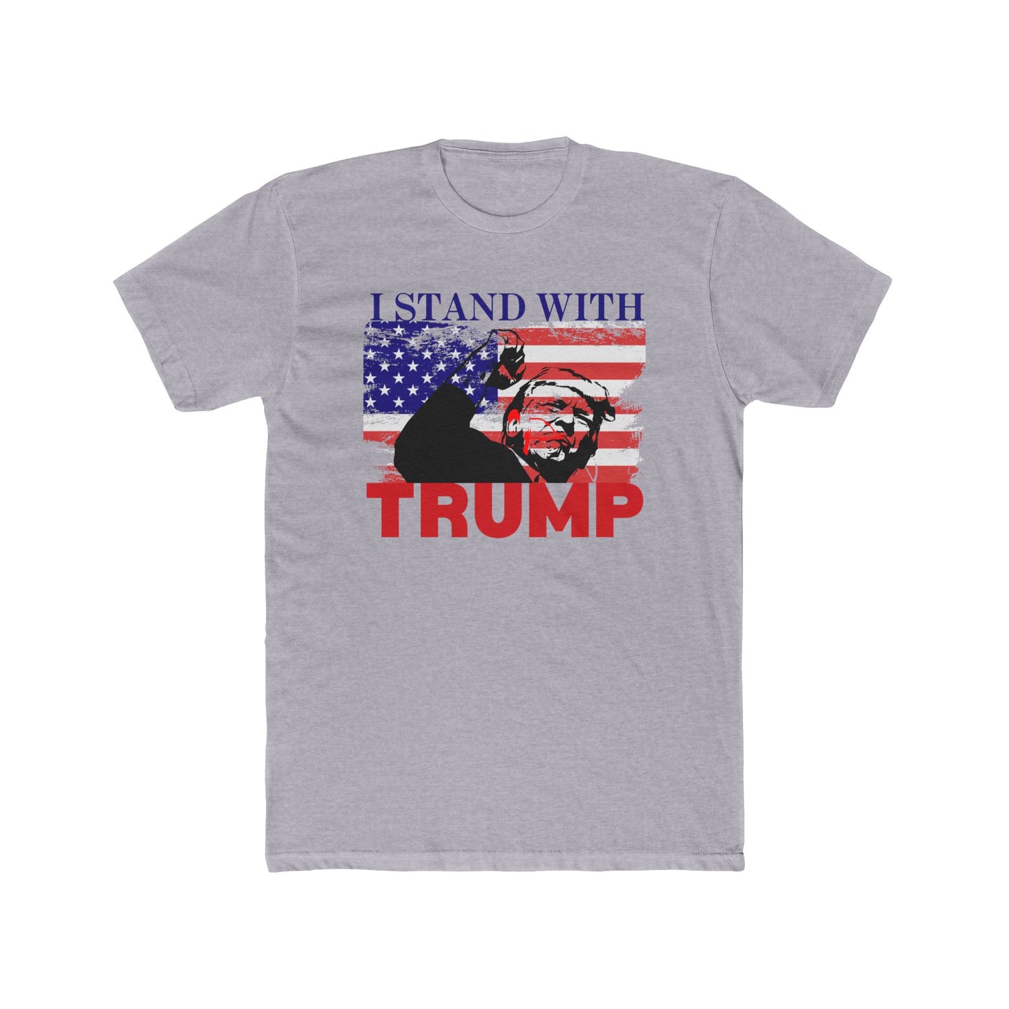 I Stand With TRUMP Cotton Crew Tee