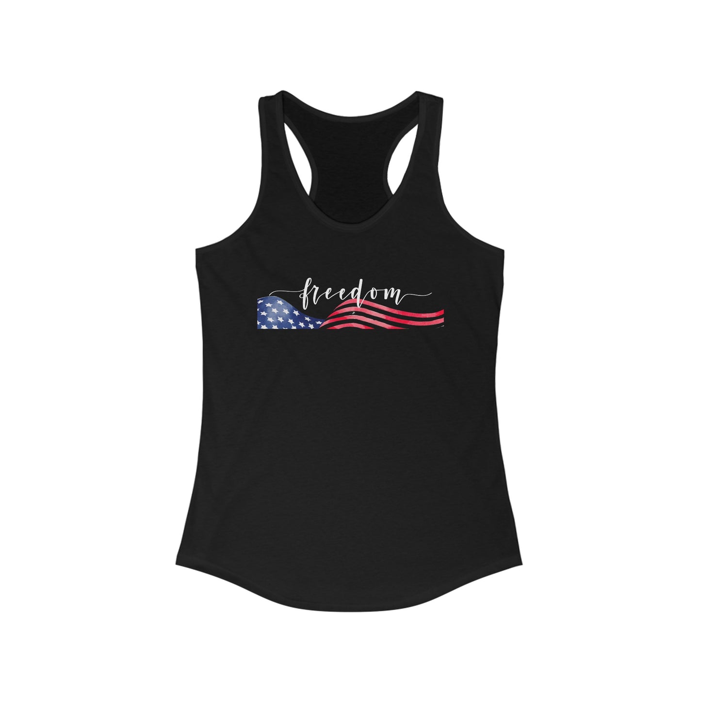 Freedom Script Women's Ideal Racerback Tank