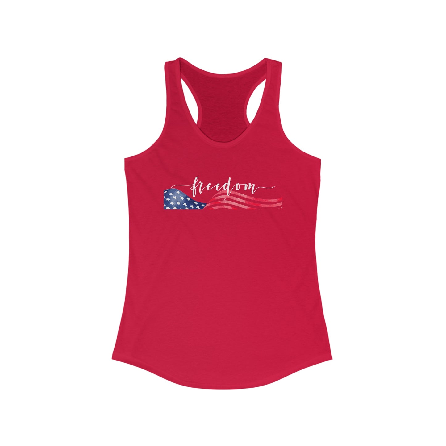 Freedom Script Women's Ideal Racerback Tank