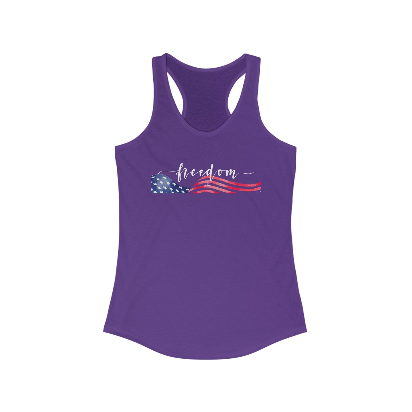 Freedom Script Women's Ideal Racerback Tank