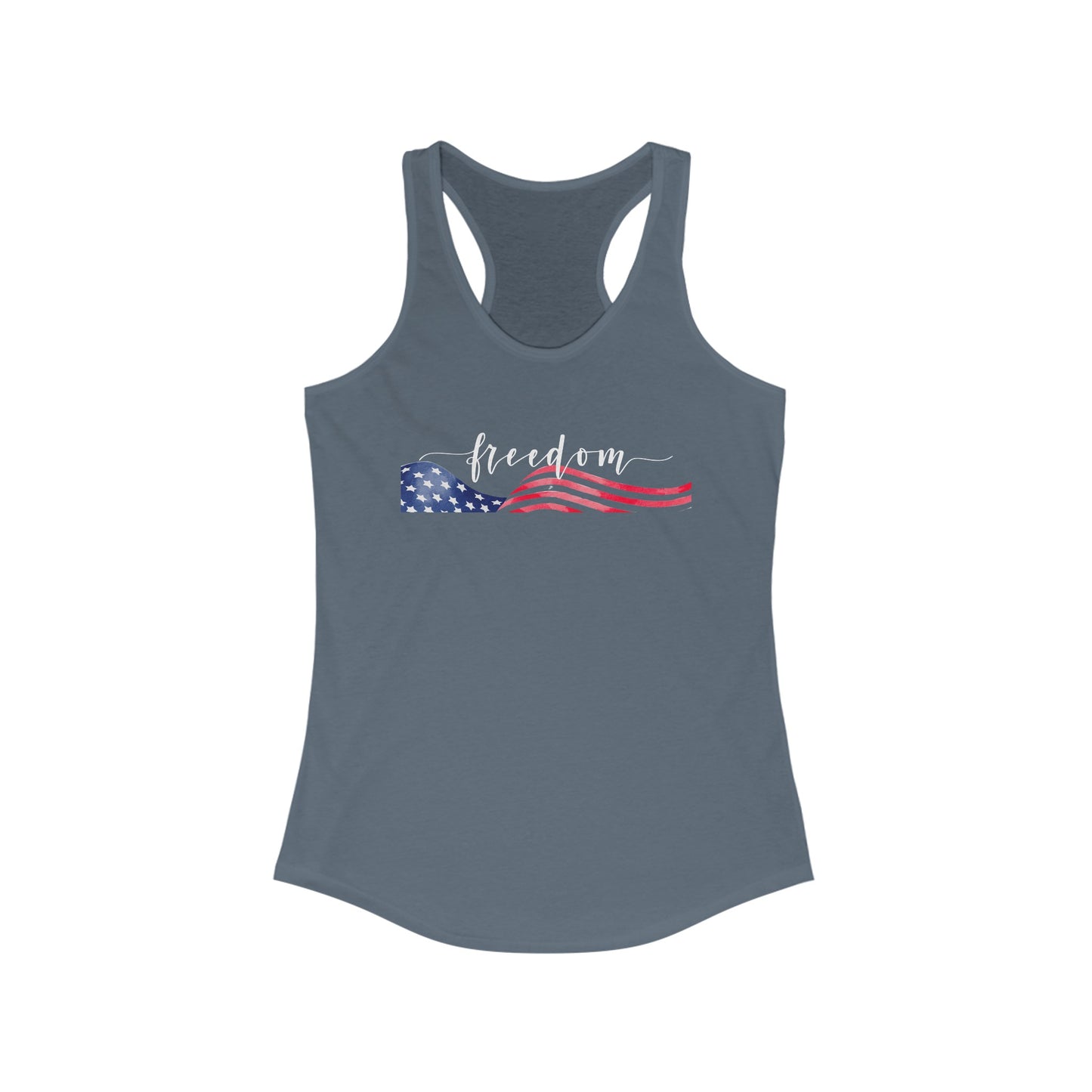 Freedom Script Women's Ideal Racerback Tank