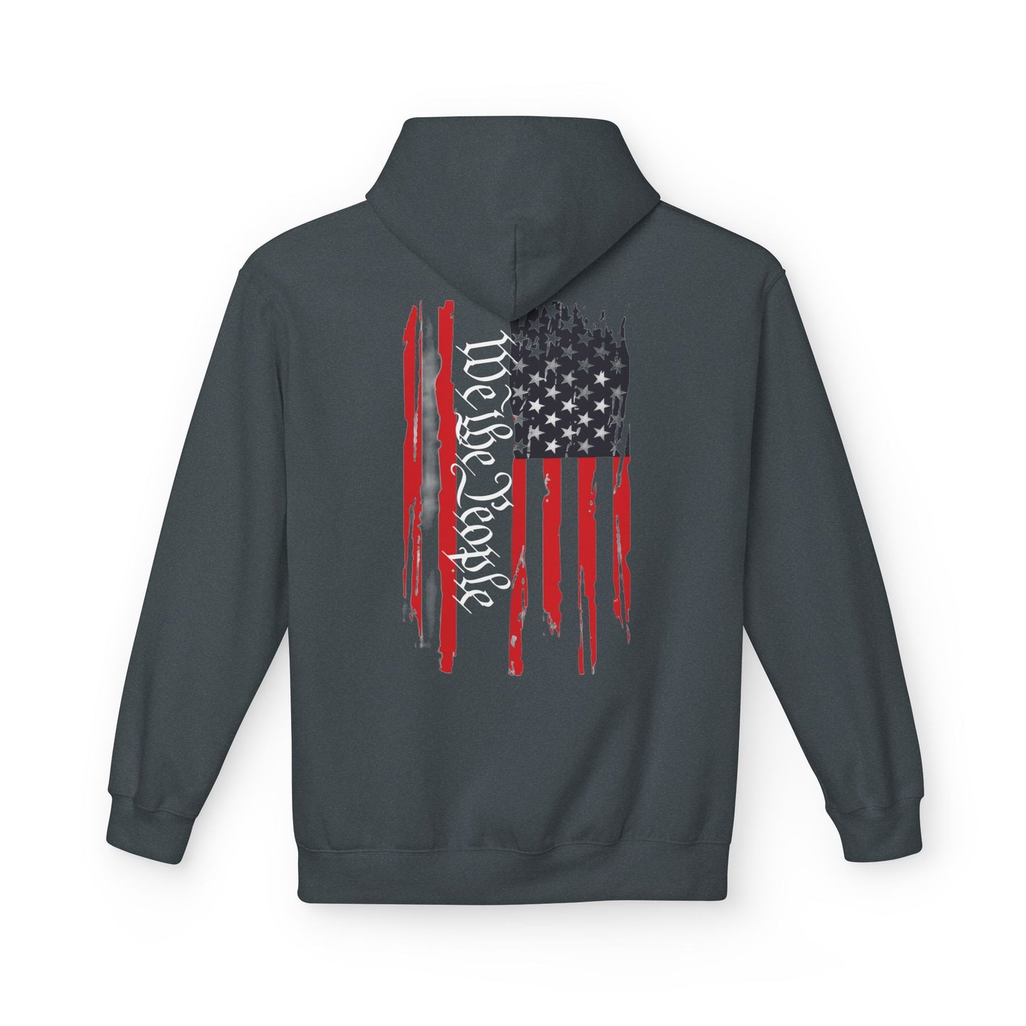 We The People 1776 Distressed American Flag Softstyle Fleece Hoodie