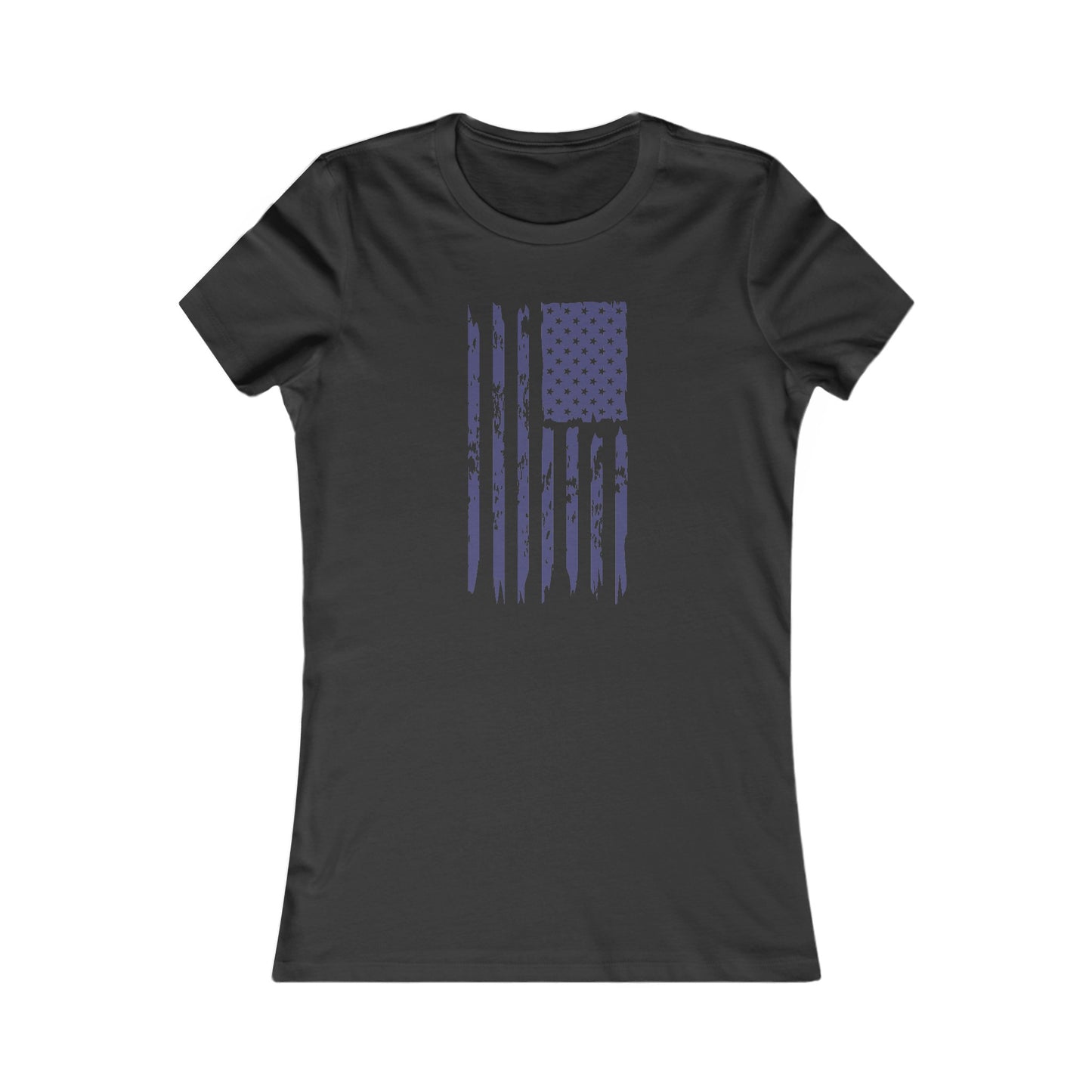 US Flag- Navy Blue Women's Favorite Tee