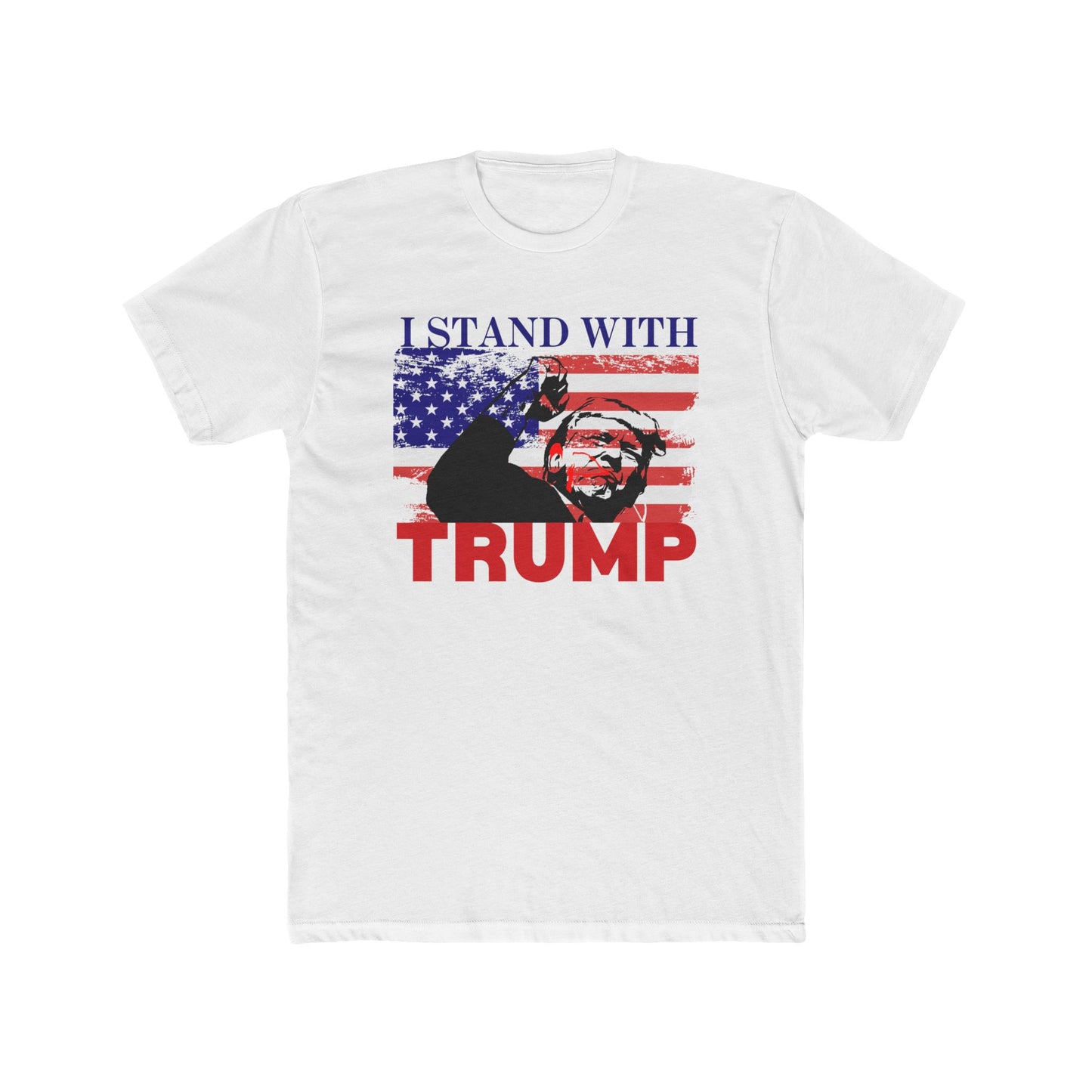 I Stand With TRUMP Cotton Crew Tee