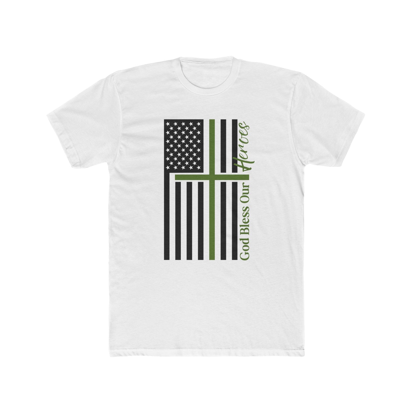 God Bless Our Military Heroes Cotton Crew Tee