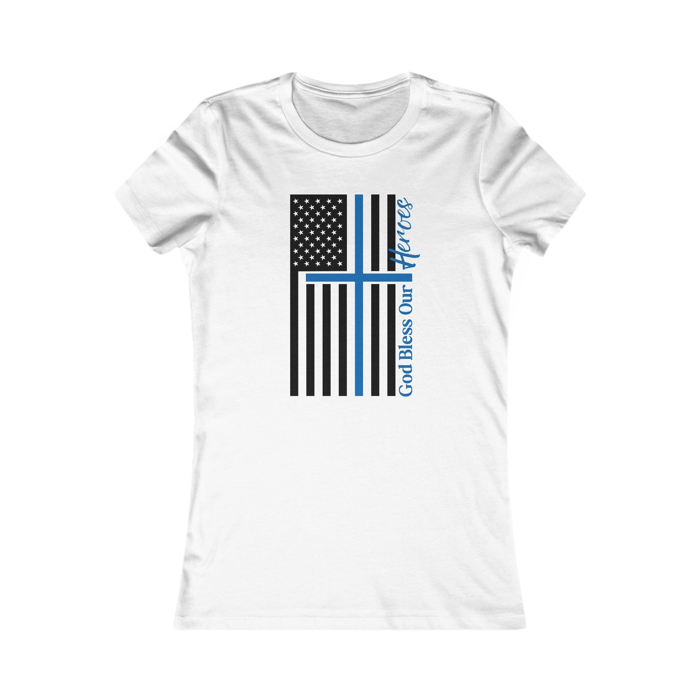 God Bless Our Police Heroes Women's Favorite Tee