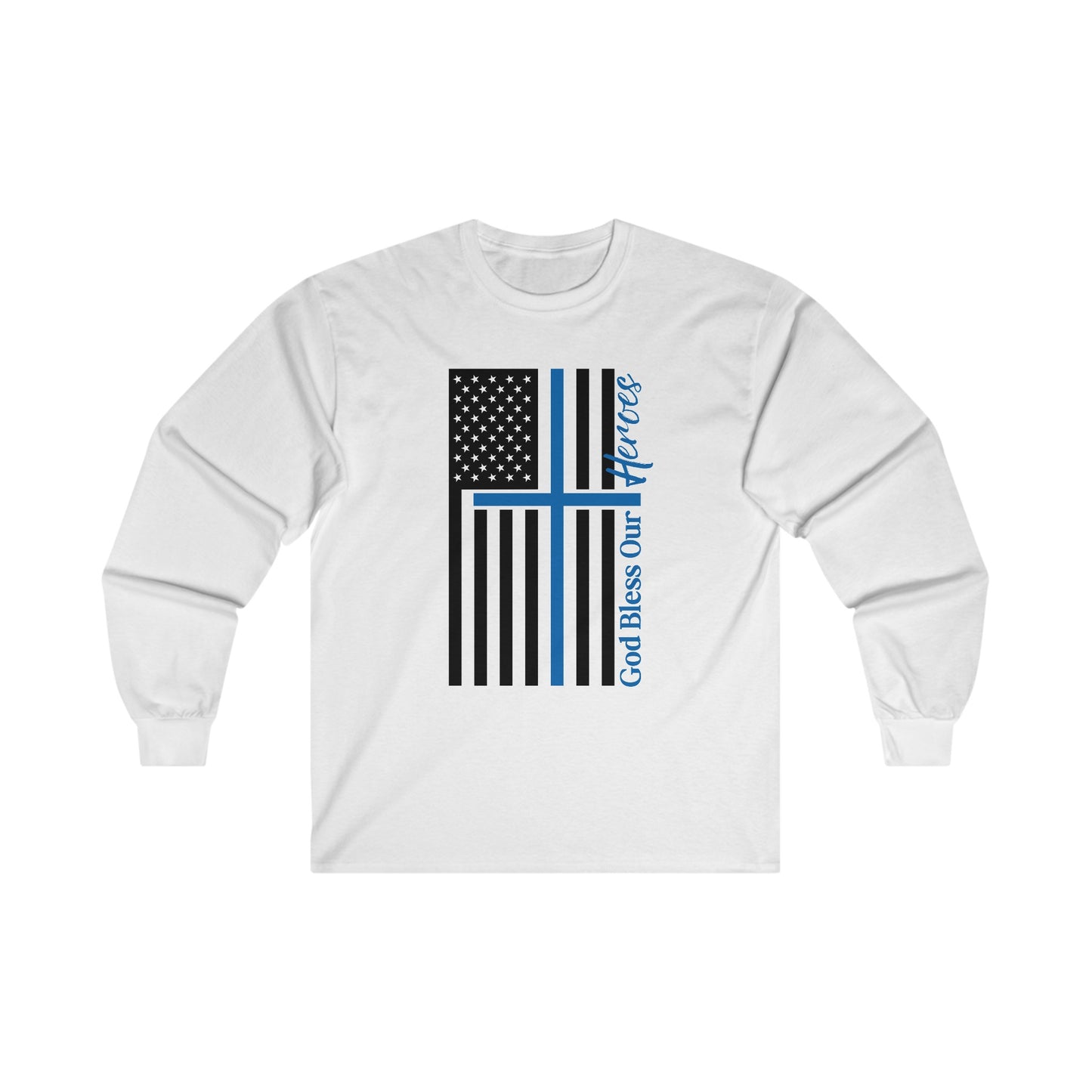 God Bless Our Police Heroes Unisex Ultra Cotton Long Sleeve Tee