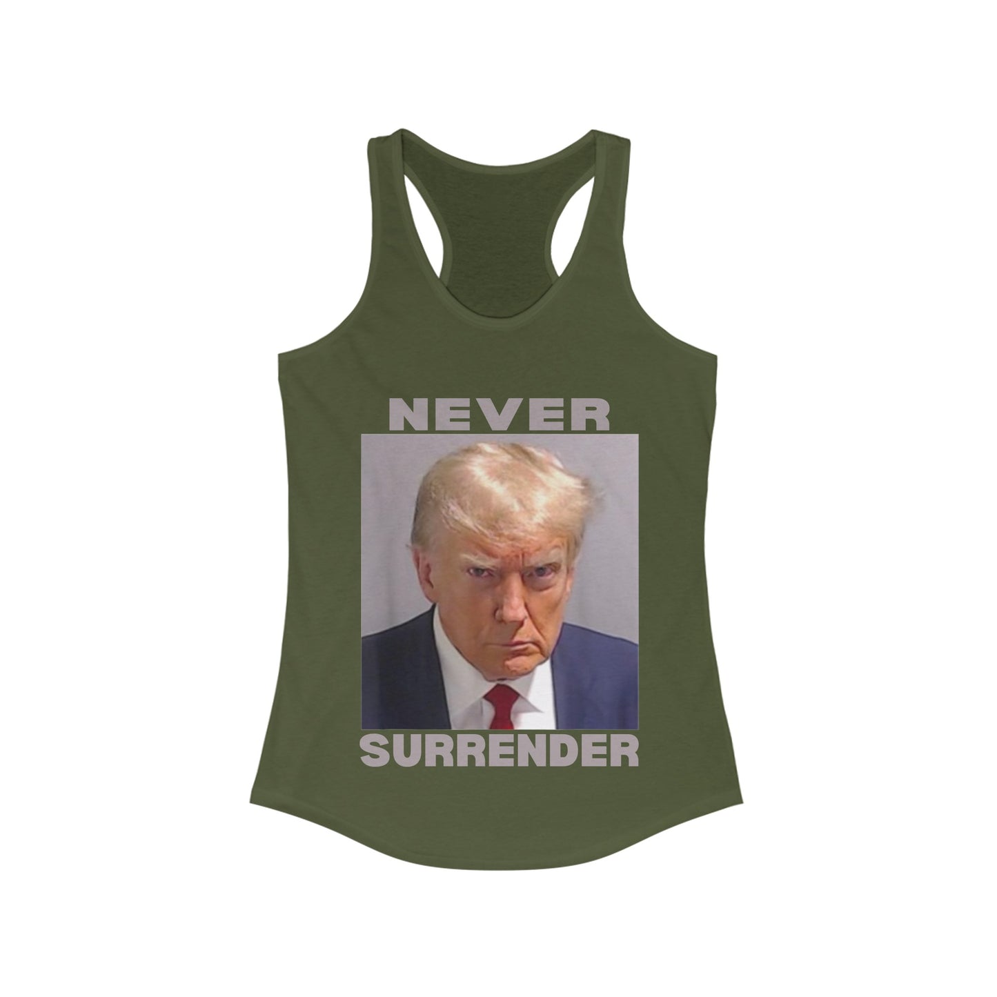 Trump Never Surrender Women's Ideal Racerback Tank