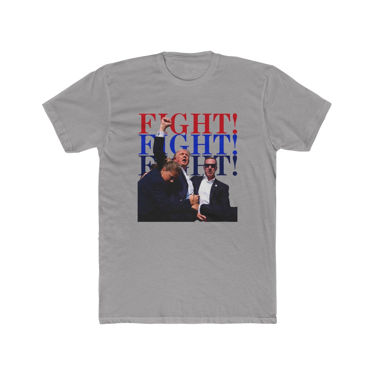 Iconic Trump Fight! Fight! Fight! Cotton Crew Tee