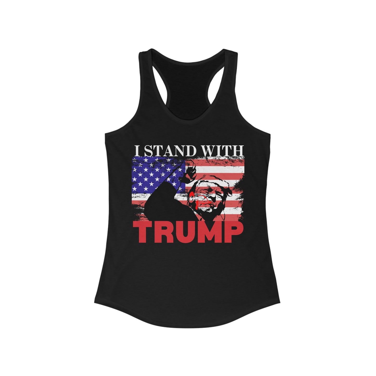 I Stand With Trump Women's Ideal Racerback Tank