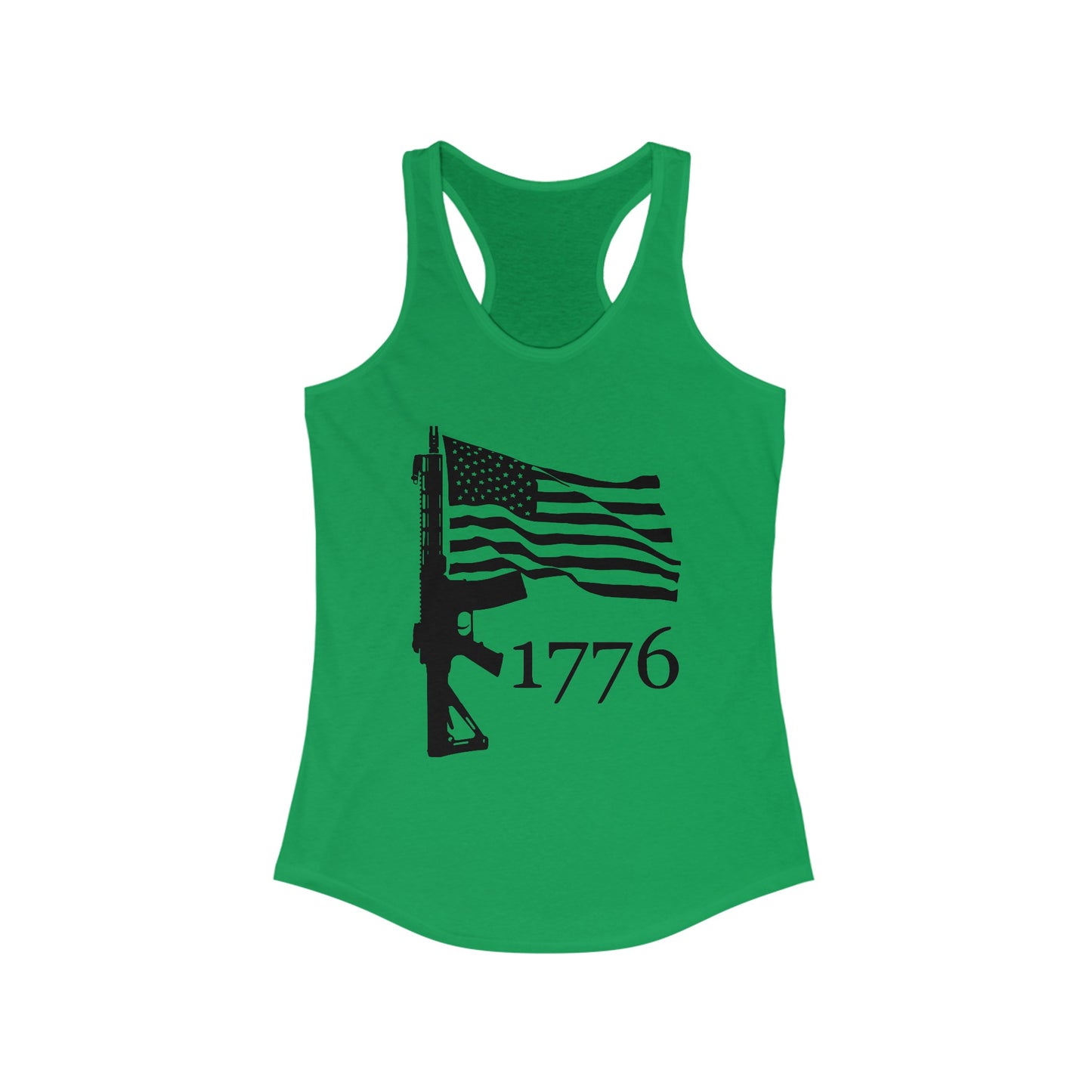 US Flag-Rifle-1776 Women's Ideal Racerback Tank