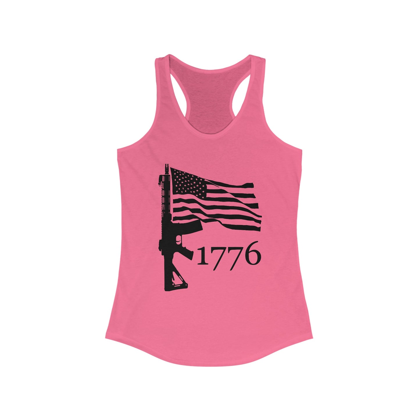 US Flag-Rifle-1776 Women's Ideal Racerback Tank