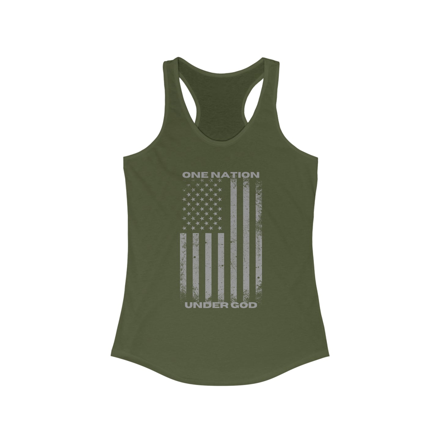 One Nation, Under God Women's Ideal Racerback Tank