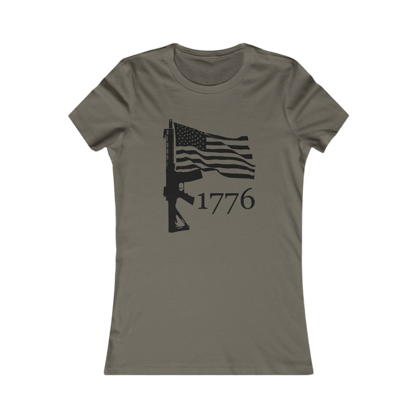 US Flag-Rifle-1776 Women's Favorite Tee