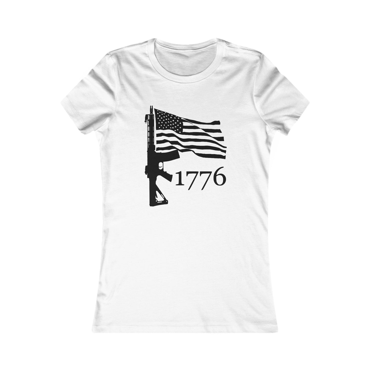 US Flag-Rifle-1776 Women's Favorite Tee