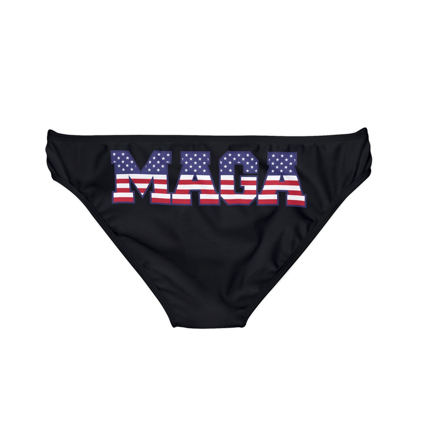 MAGA Black Loop Tie Side Bikini Bottom