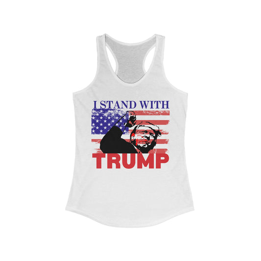 I Stand With Trump Women's Ideal Racerback Tank