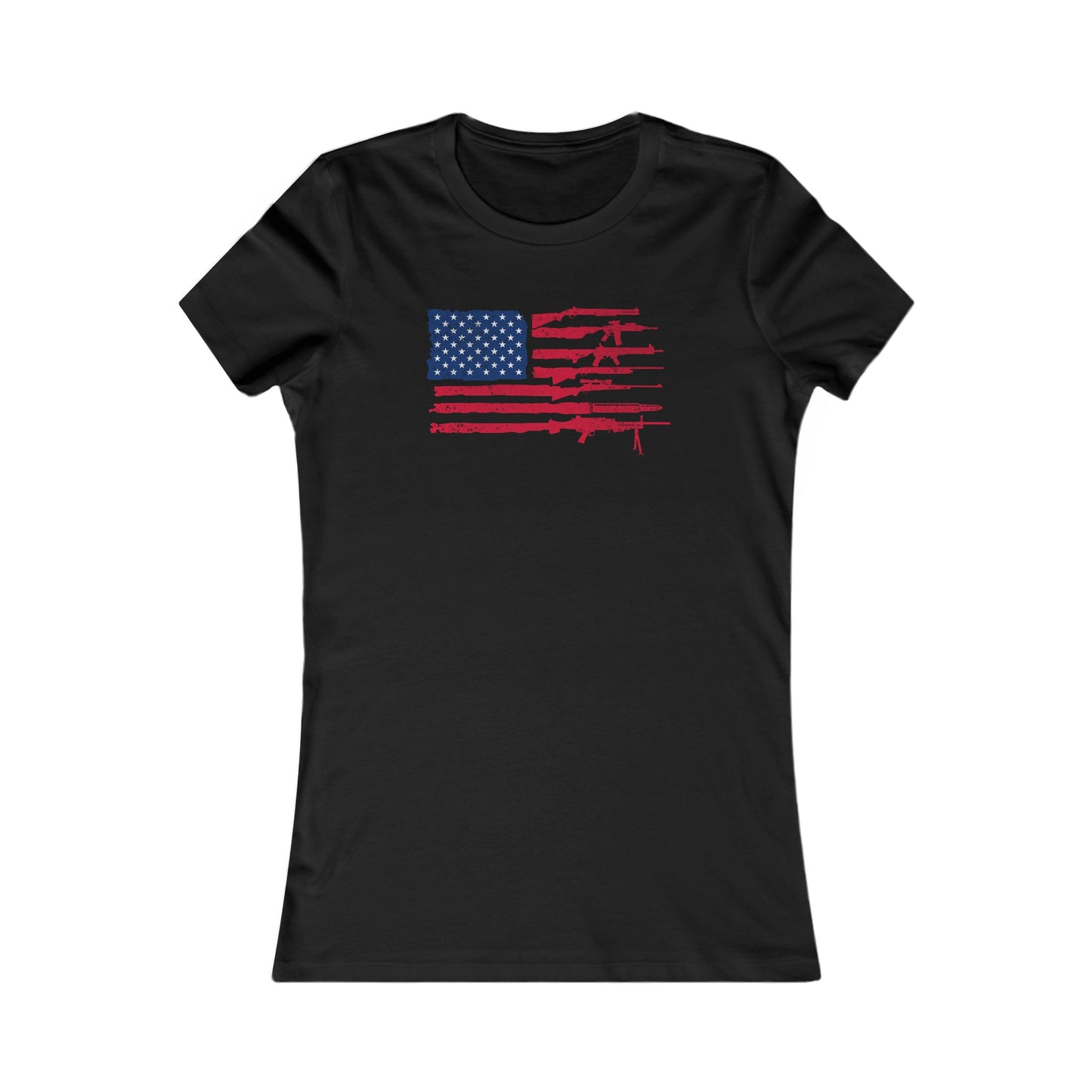 Flag of Guns, Red White & Blue Women's Favorite Tee